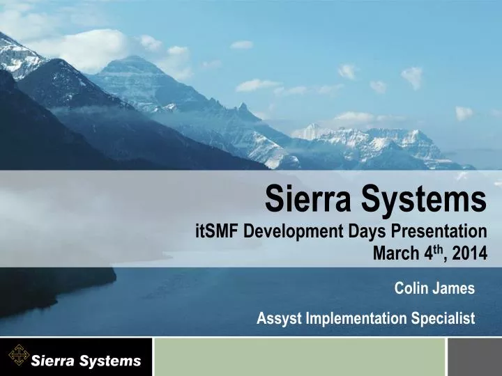 sierra systems itsmf development days presentation march 4 th 2014