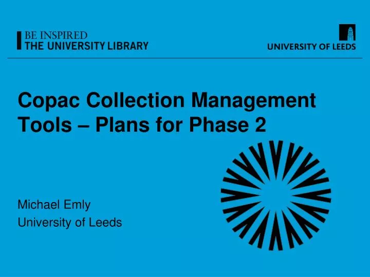 copac collection management tools plans for phase 2