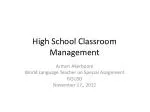 High School Classroom Management - slide 1