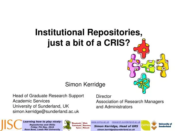 institutional repositories just a bit of a cris