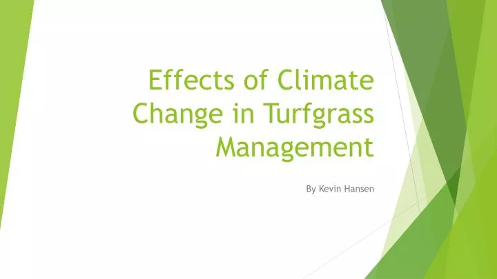effects of climate change in turfgrass management