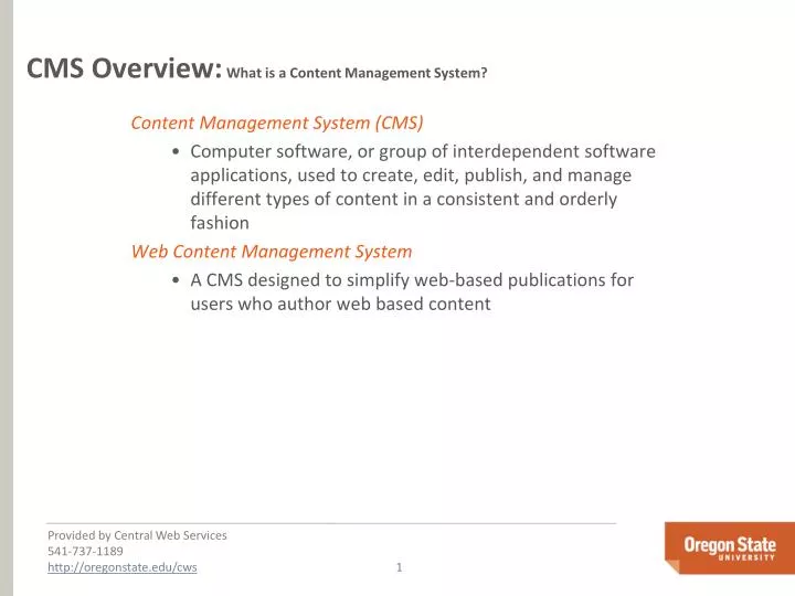 cms overview what is a content management system