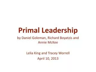 Primal Leadership