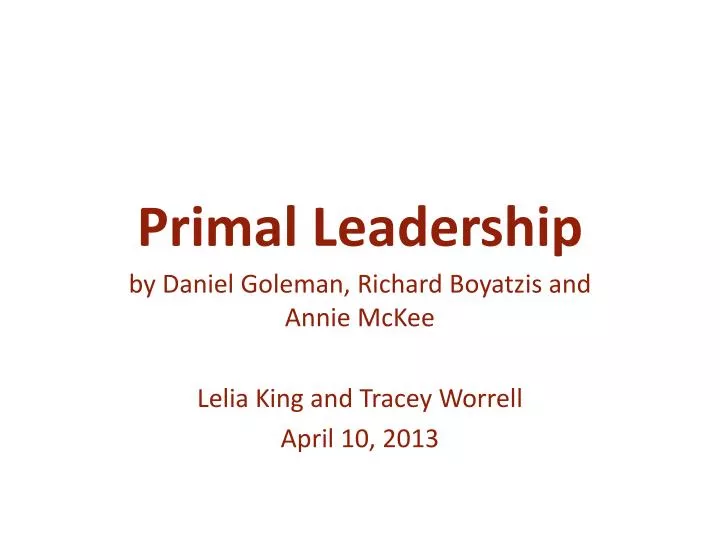 primal leadership