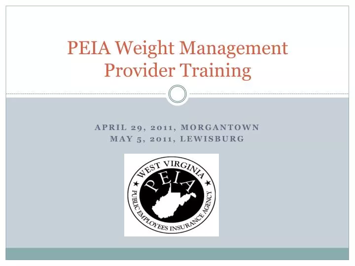 peia weight management provider training