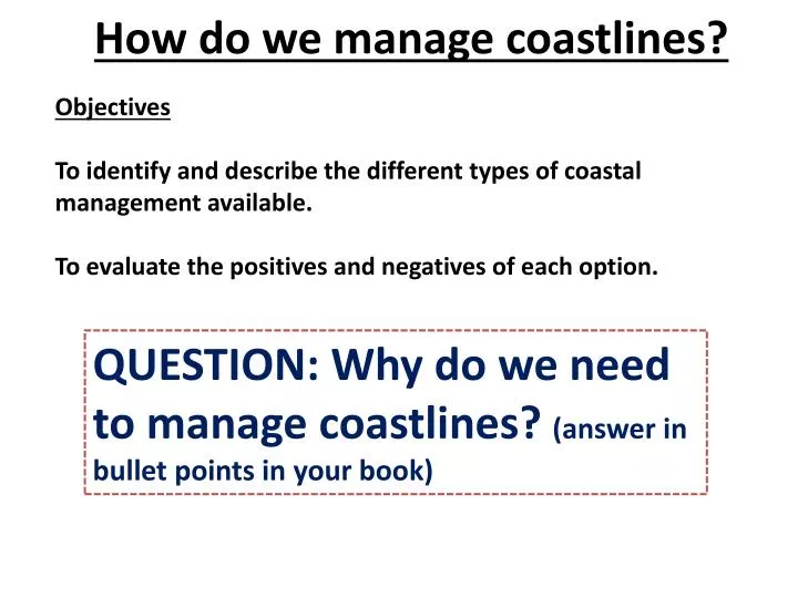 how do we manage coastlines