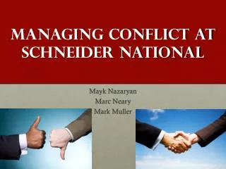 Managing conflict at Schneider National