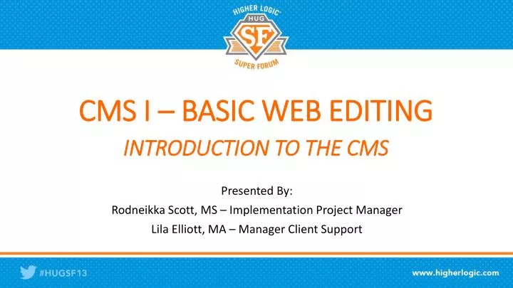 cms i basic web editing introduction to the cms