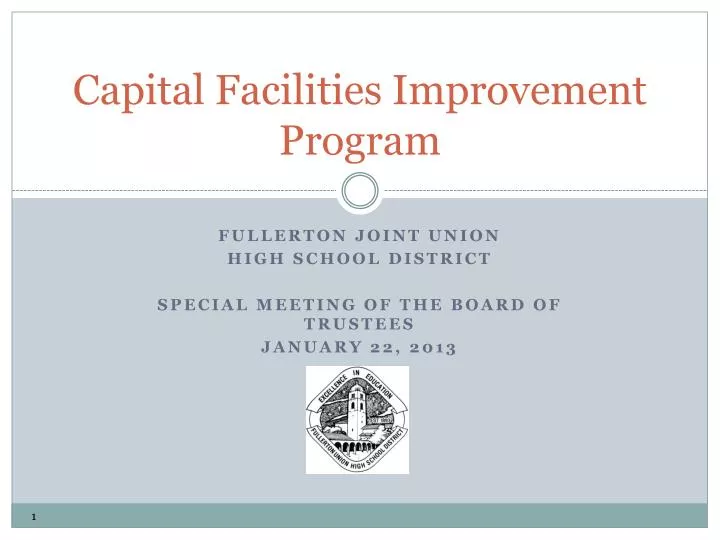 capital facilities improvement program