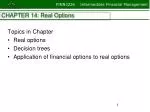 CHAPTER 14: Real Options - slide 1