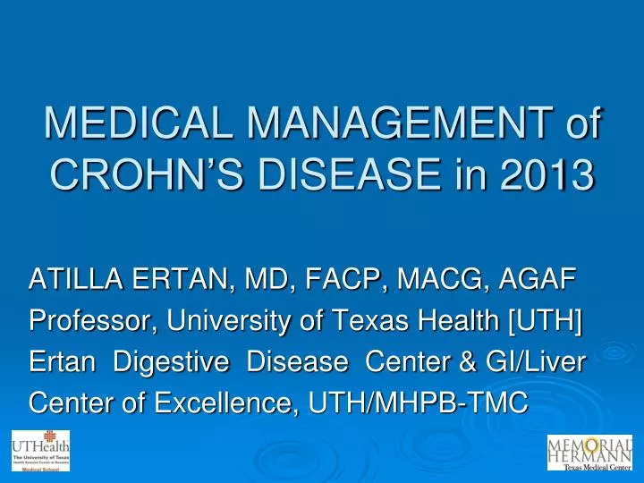 medical management of crohn s disease in 2013
