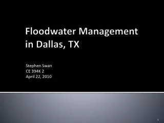 Floodwater Management in Dallas, TX