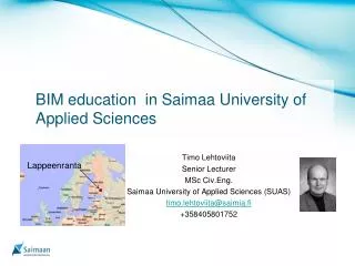 BIM education in Saimaa University of Applied Sciences