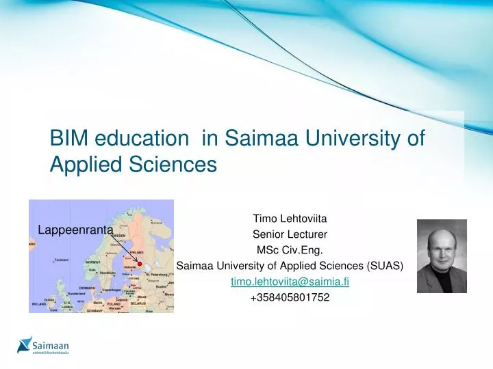 bim education in saimaa university of applied sciences