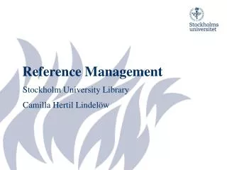 Reference Management