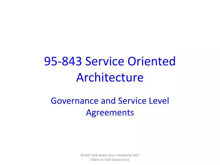 95 843 service oriented architecture