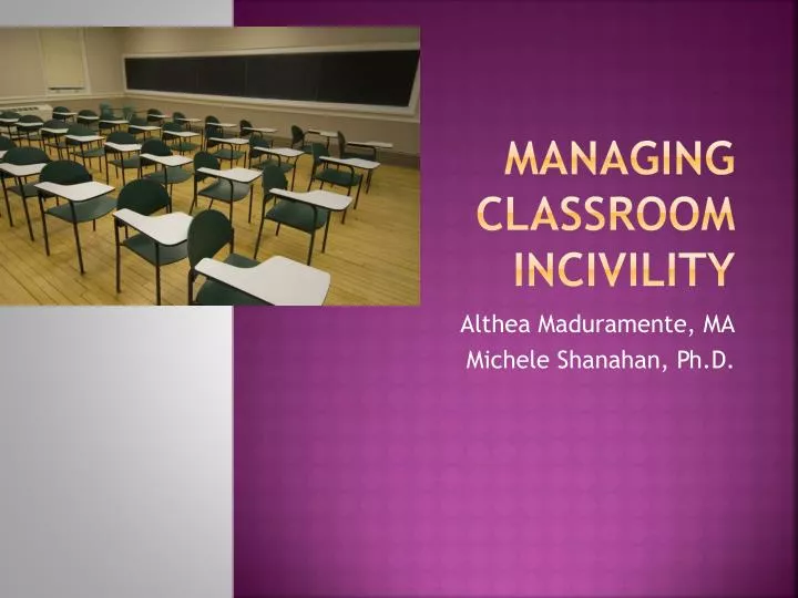 managing classroom incivility