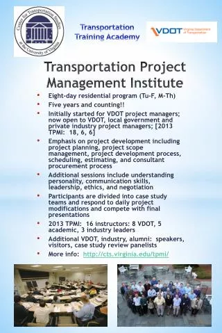 Transportation Project Management Institute