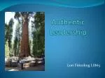 Authentic Leadership - slide 1