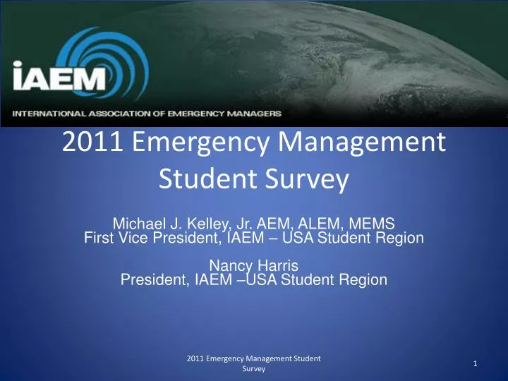 2011 emergency management student survey