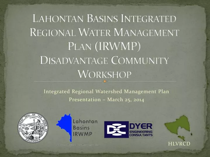 lahontan basins integrated regional water management plan irwmp disadvantage community workshop