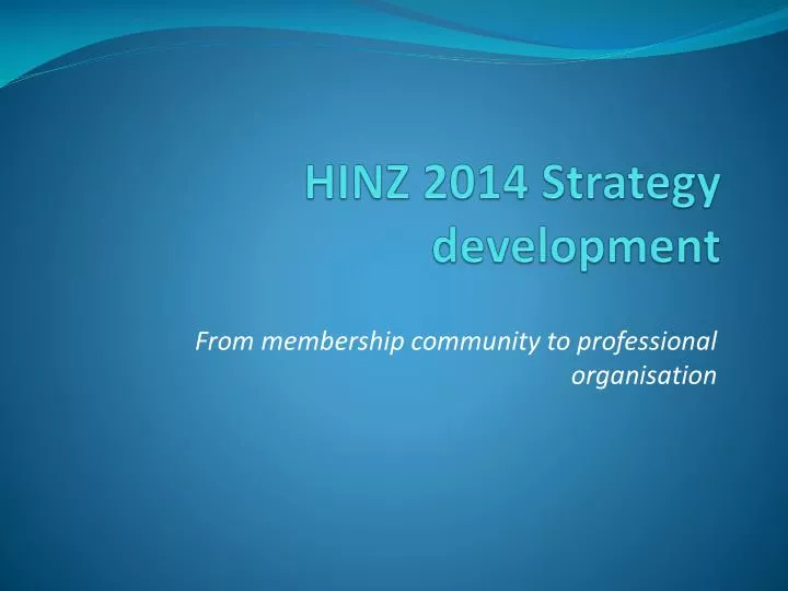 hinz 2014 strategy development