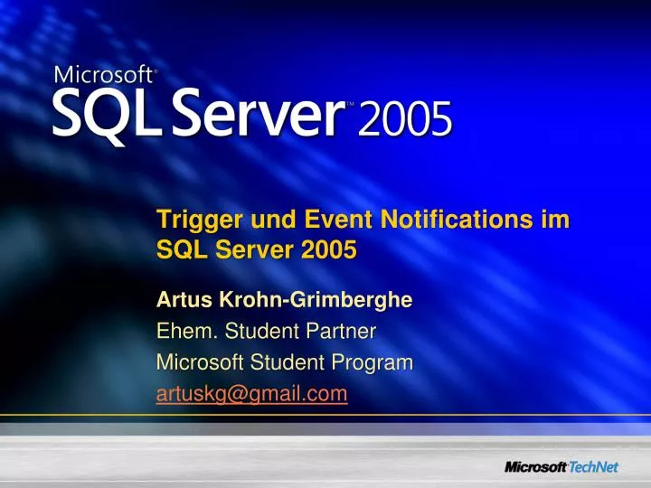 trigger und event notifications im sql server 2005