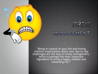 stress management