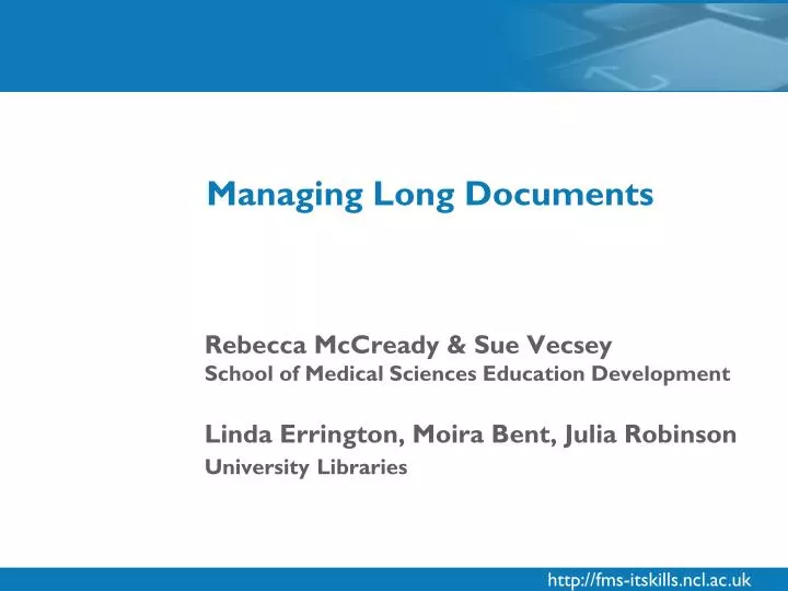 managing long documents