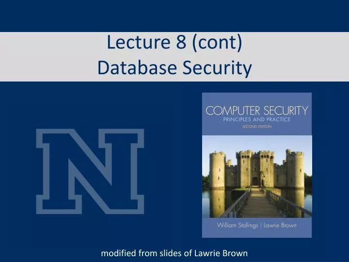 lecture 8 cont database security