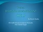 Project DISASTER MANAGEMENT HELP - slide 1