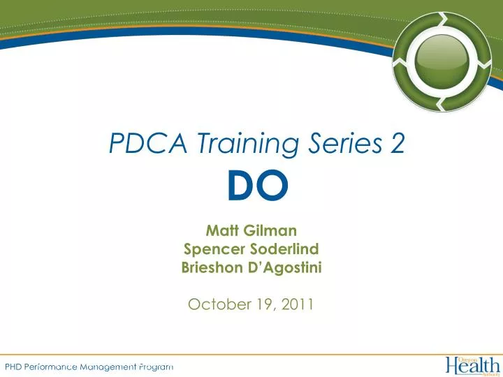 pdca training series 2 do