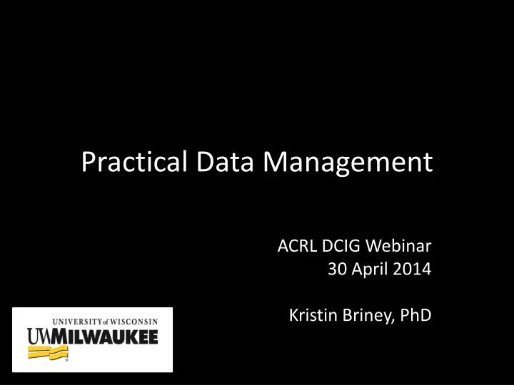 practical data management