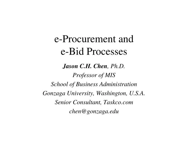 e procurement and e bid processes