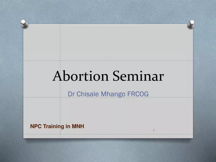 abortion seminar