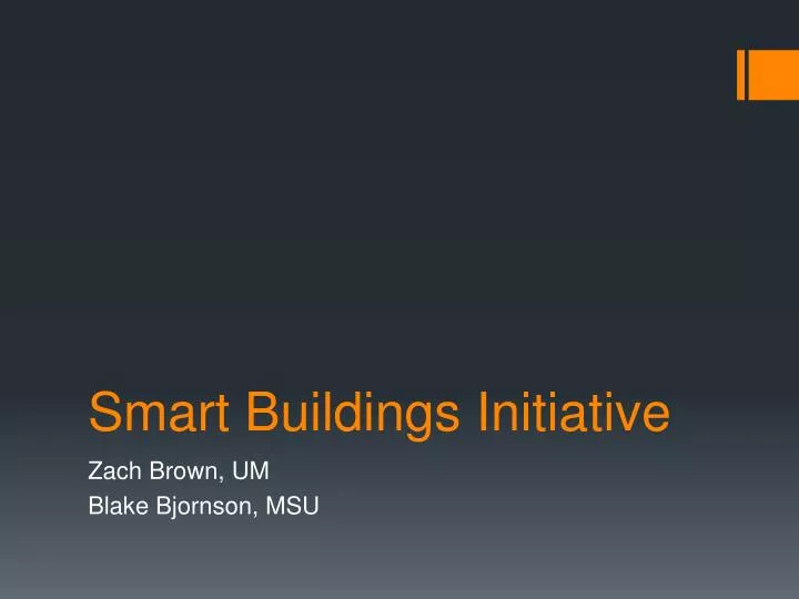smart buildings initiative