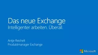das neue exchange