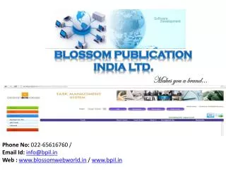 Blossom Publication India Ltd.