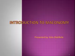 Introduction to Maconomy