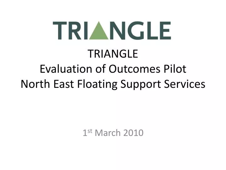 triangle evaluation of outcomes pilot north east floating support services