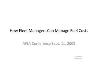 How Fleet Managers Can Manage Fuel Costs