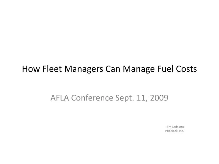 how fleet managers can manage fuel costs