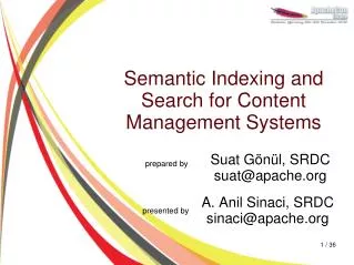 Semantic Indexing and Search for Content Management Systems