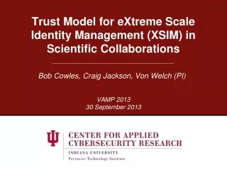 Trust Model for eXtreme Scale Identity Management (XSIM) in Scientific Collaborations