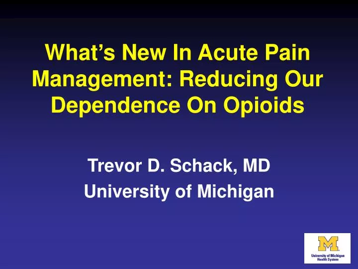 what s new i n acute pain management reducing our dependence o n opioids