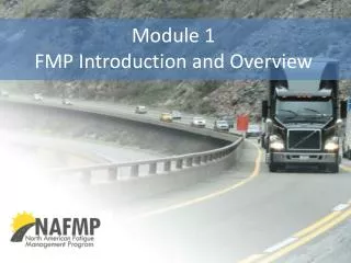 Module 1 FMP Introduction and Overview
