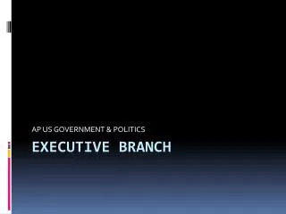 Executive branch