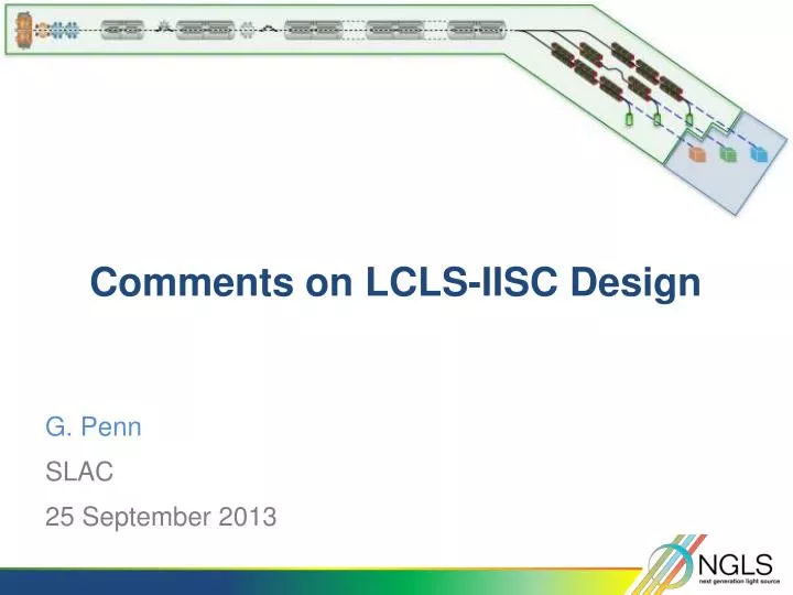 comments on lcls iisc design