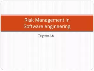 Risk Management in Software engineering