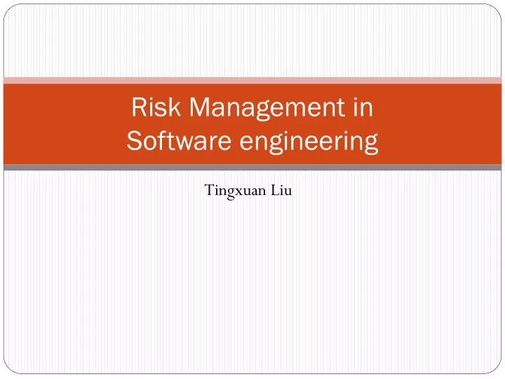 risk management in software engineering